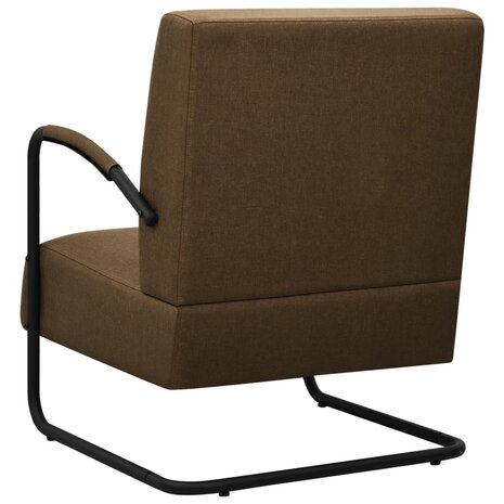 Fauteuil stof donkerbruin 4