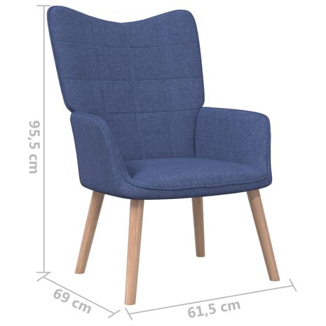 Relaxstoel stof blauw 6