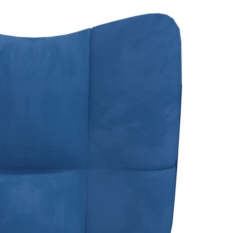 Relaxstoel fluweel blauw 5