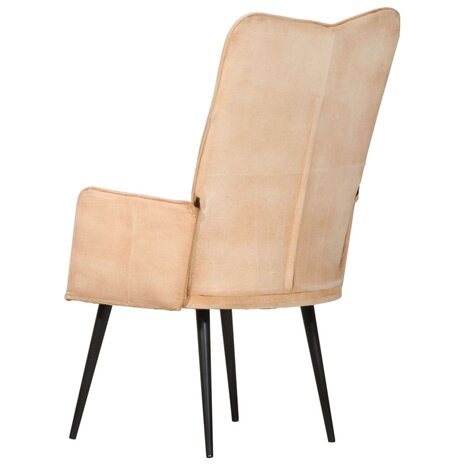 Fauteuil canvas crèmekleurig 4