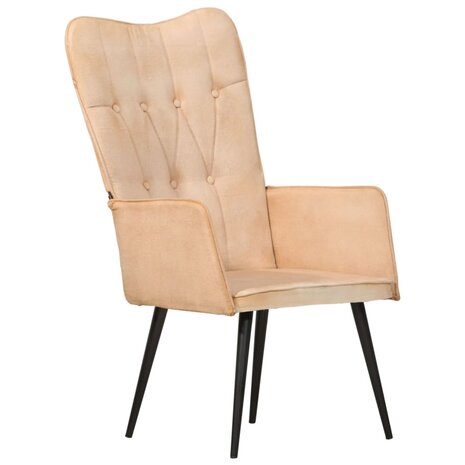 Fauteuil canvas crèmekleurig 10