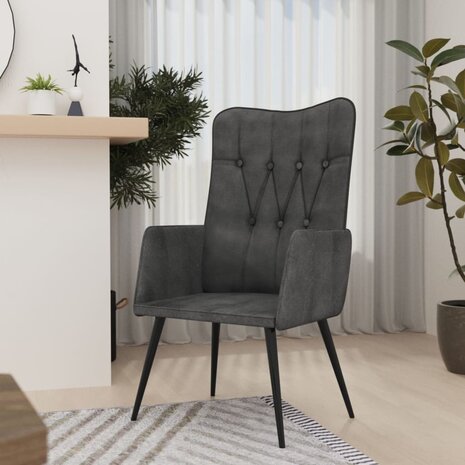 Fauteuil canvas zwart 1