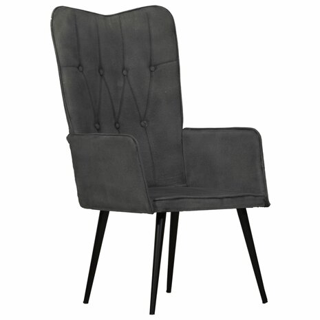 Fauteuil canvas zwart 2