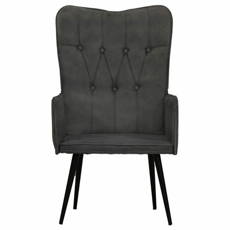 Fauteuil canvas zwart 3