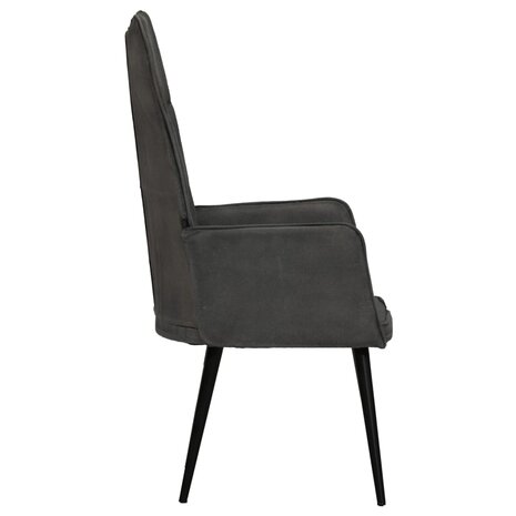 Fauteuil canvas zwart 4