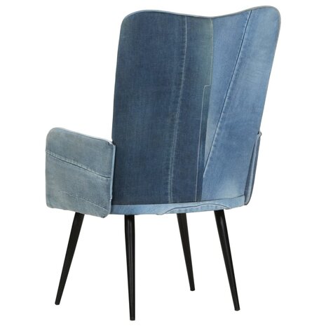 Fauteuil canvas denim patchwork 5