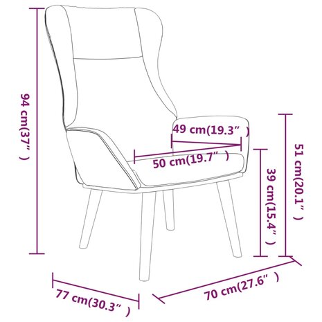 Relaxstoel stof taupe 8