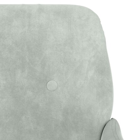 Fauteuil 62x79x79 cm fluweel lichtgrijs 6