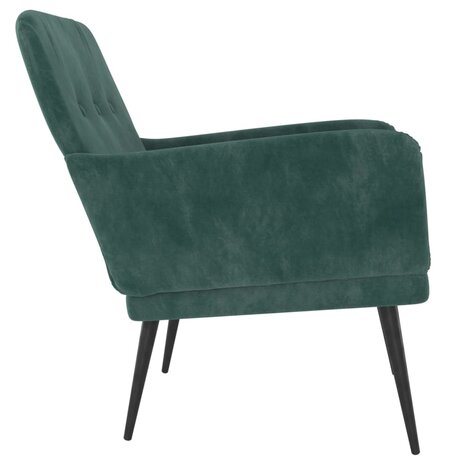 Fauteuil 62x79x79 cm fluweel donkergroen 4