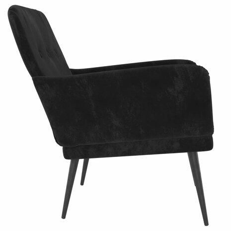 Fauteuil 62x79x79 cm fluweel zwart 4