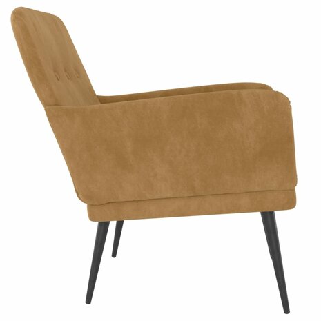 Fauteuil 62x79x79 cm fluweel bruin 4