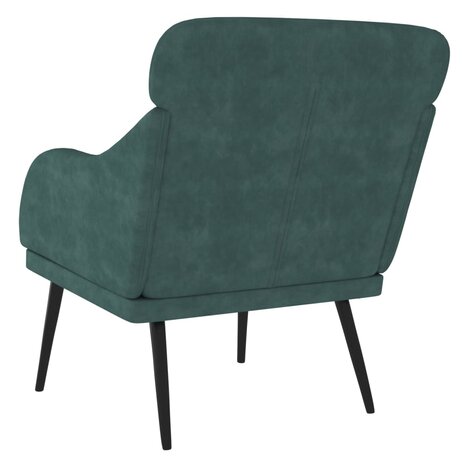 Fauteuil 63x76x80 cm fluweel donkergroen 5