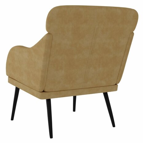 Fauteuil 63x76x80 cm fluweel bruin 5