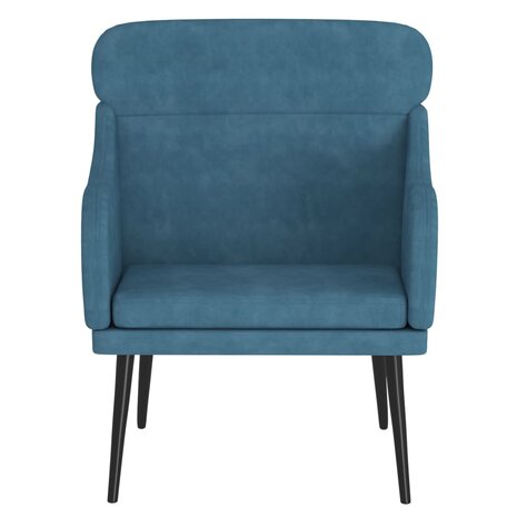 Fauteuil 63x76x80 cm fluweel blauw 3