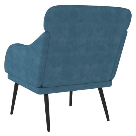 Fauteuil 63x76x80 cm fluweel blauw 5