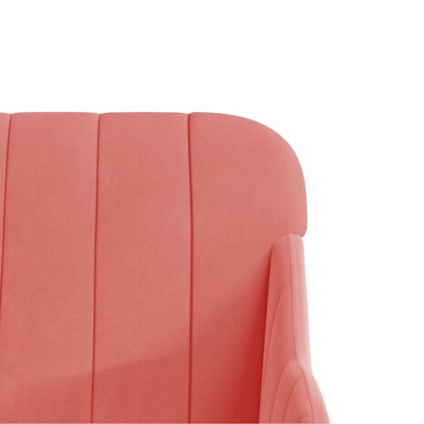 Fauteuil 63x76x80 cm fluweel roze 6