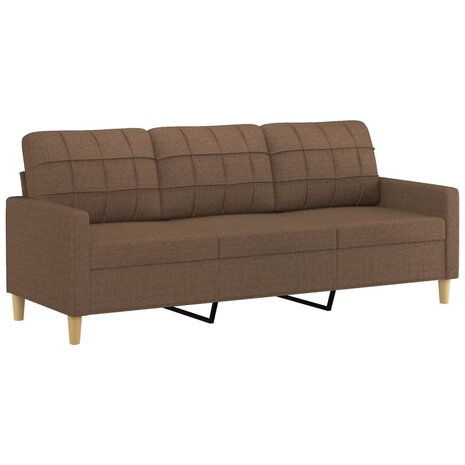 2-delige Loungeset met kussens stof bruin 4