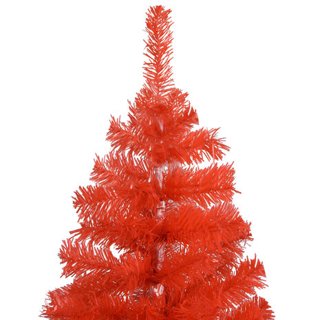 Kunstkerstboom met verlichting en kerstballen 150 cm PVC rood 3