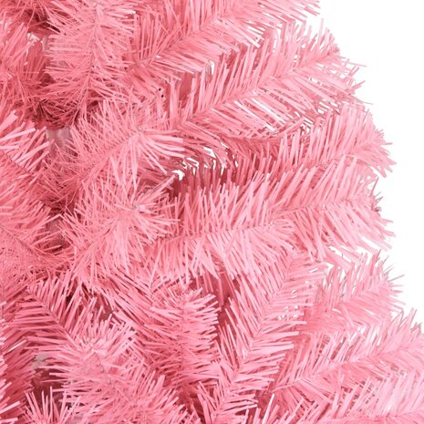 Kunstkerstboom met standaard 180 cm PVC roze 4