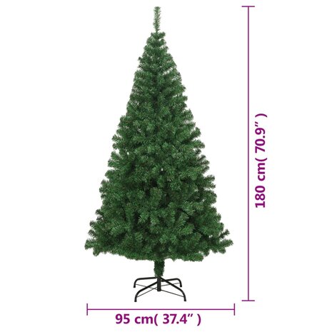 Kunstkerstboom met dikke takken 180 cm PVC groen 6