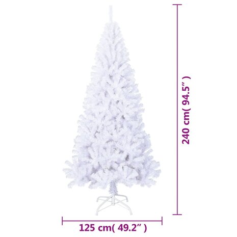 Kunstkerstboom met dikke takken 240 cm PVC wit 6