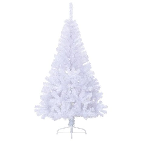 Kunstkerstboom met standaard half 150 cm PVC wit 2