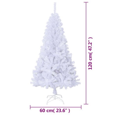 Kunstkerstboom met dikke takken 120 cm PVC wit 6