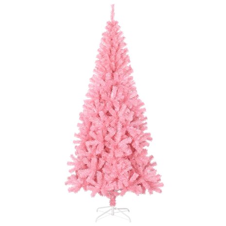 Kunstkerstboom met standaard 240 cm PVC roze 2