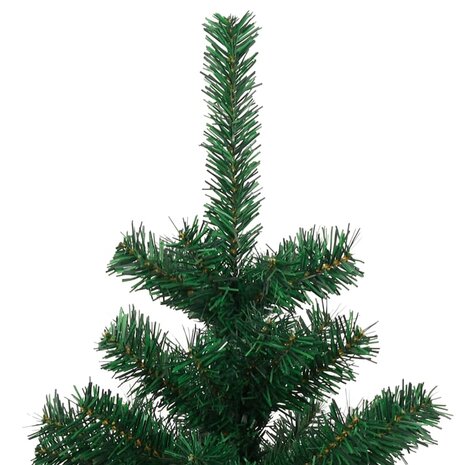 Kunstkerstboom met verlichting en pot 120 cm PVC groen 6