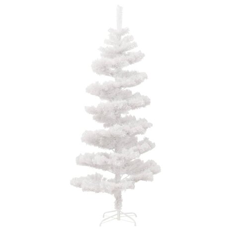 Kunstkerstboom met verlichting en standaard 150 cm PVC wit 4