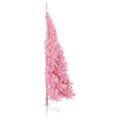 Kunstkerstboom met standaard half 180 cm PVC roze 4