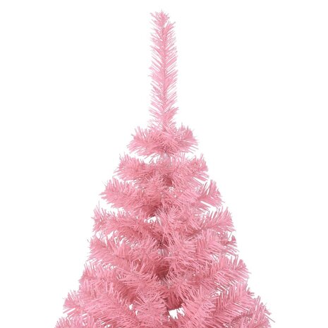 Kunstkerstboom met standaard half 180 cm PVC roze 5