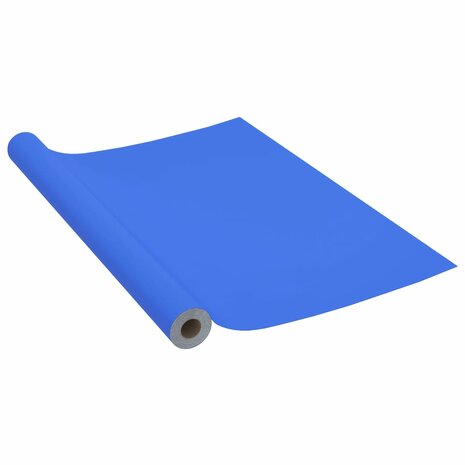 Meubelfolie zelfklevend 500x90 cm PVC hoogglans blauw 2