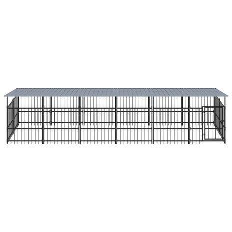 Hondenkennel met dak 11,26 m² staal 3