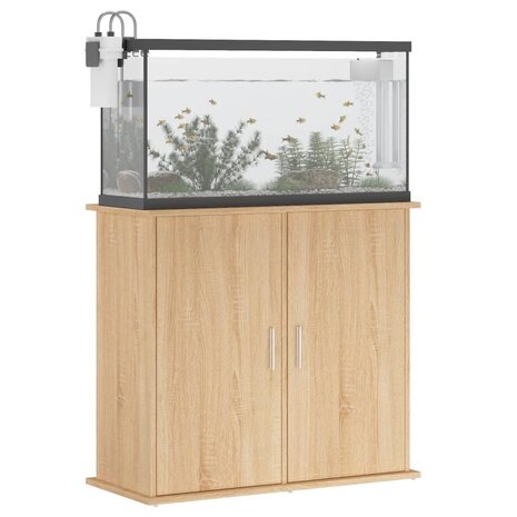 Aquariumstandaard 81x36x73 cm bewerkt hout sonoma eikenkleurig 3