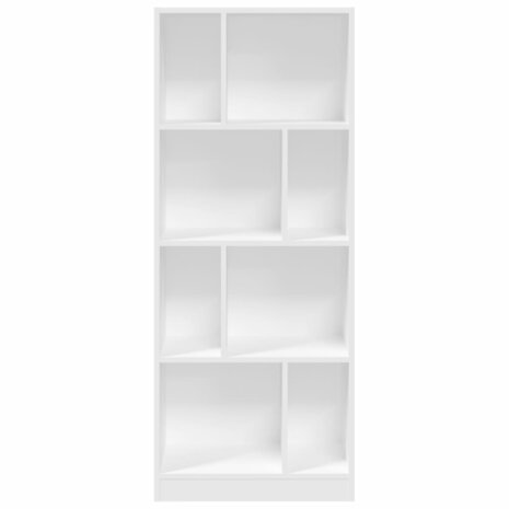 Boekenkast 57x28,5x141 cm bewerkt hout wit 4