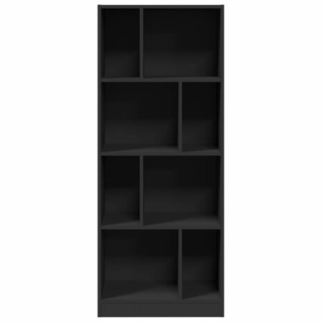 Boekenkast 57x28,5x141 cm bewerkt hout zwart 4