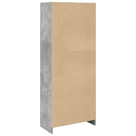 Boekenkast 57x28,5x141 cm bewerkt hout betongrijs 6