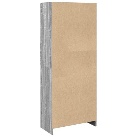 Boekenkast 57x28,5x141cm bewerkt hout grijs sonoma eikenkleurig 6