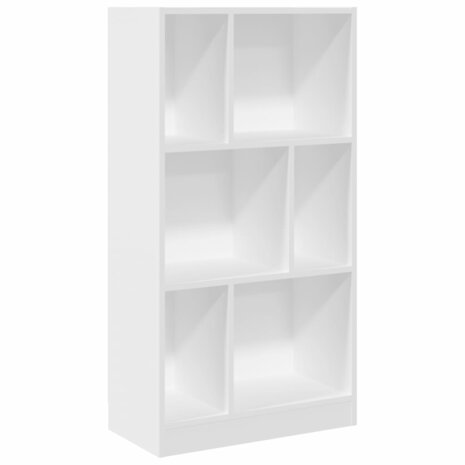 Boekenkast 57x28,5x107,5 cm bewerkt hout wit 2