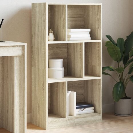 Boekenkast 57x28,5x107,5 cm bewerkt hout sonoma eikenkleurig 1