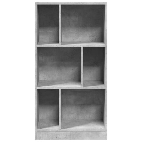 Boekenkast 57x28,5x107,5 cm bewerkt hout betongrijs 4