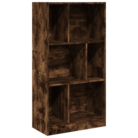 Boekenkast 57x28,5x107,5 cm bewerkt hout gerookt eikenkleurig 2