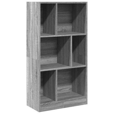 Boekenkast 57x28,5x107,5 cm bewerkt hout grijs sonoma eiken 2