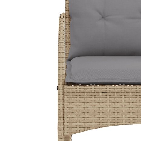 Tuinschommelstoel met kussens poly rattan beige 7