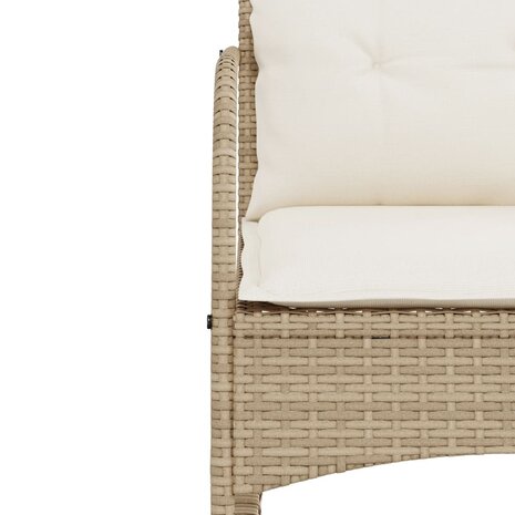 Tuinschommelstoel met kussens poly rattan beige 7