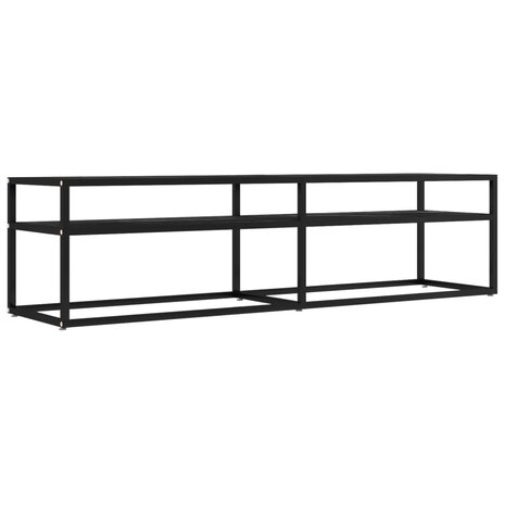 Tv-meubel 160x40x40,5 cm gehard glas zwartmarmerkleurig 2