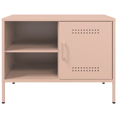 Tv-meubel 68x39x50,5 cm staal roze 6