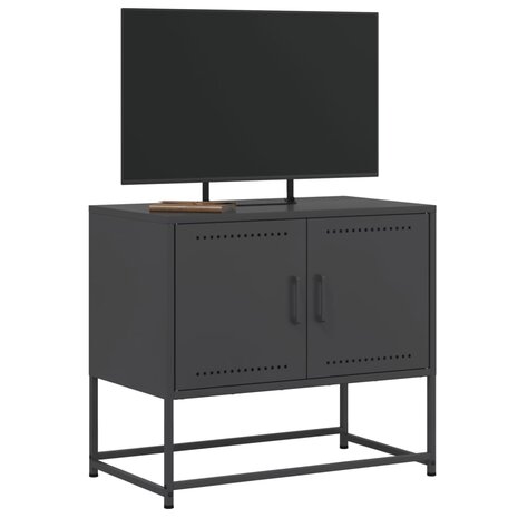 Tv-meubel 68,5x39x60,5 cm staal zwart 4