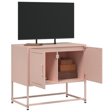 Tv-meubel 68,5x39x60,5 cm staal roze 5